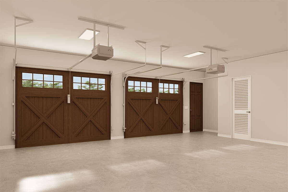 Rendering of 2 Car Garage Interior in The Modern Farmhouse House Plan by America's Best House Plans and Triple Crown in Raleigh