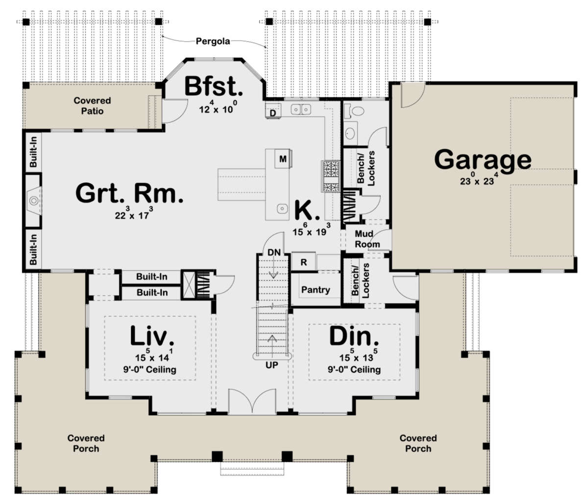 Frist Floor Plan of The Southern Plan by America's Best House Plans and Triple Crown in Raleigh Frist Floor Plan of The Southern Plan by America's Best House Plans and Triple Crown in Raleigh