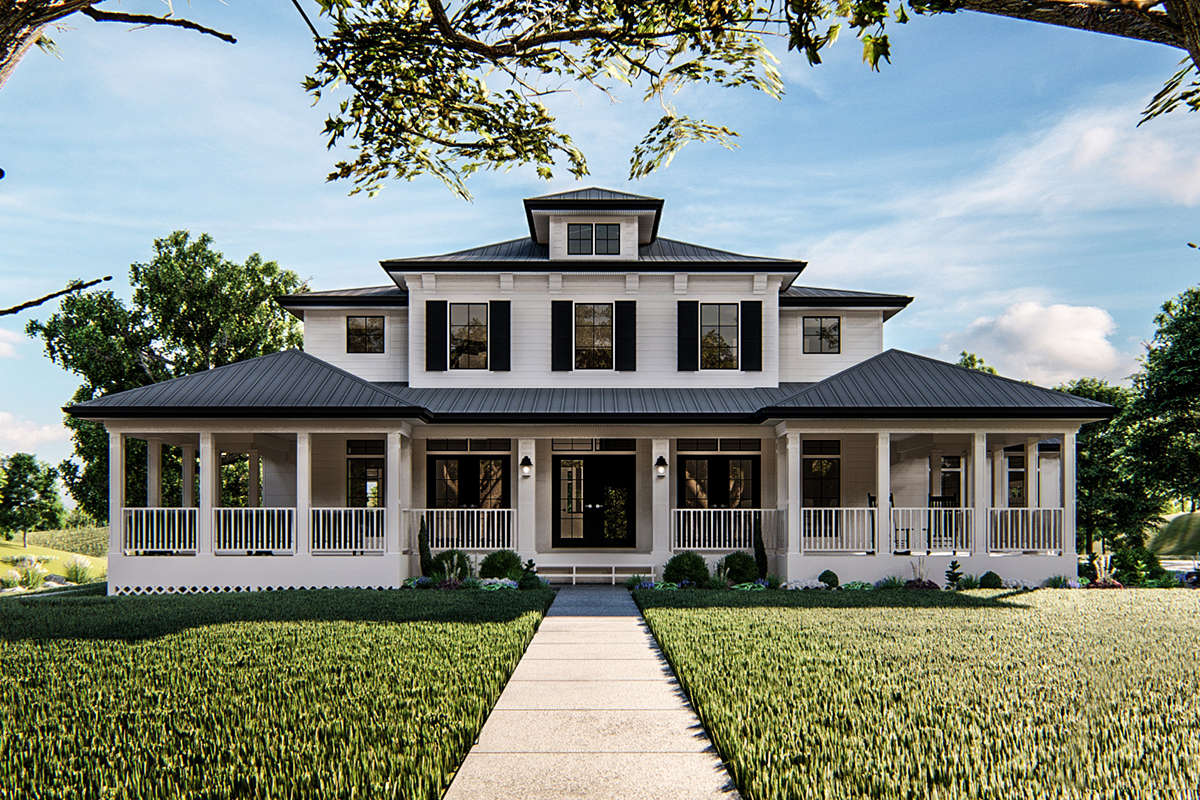 Exterior Rendering of The Southern Plan by America's Best House Plans and Triple Crown in Raleigh